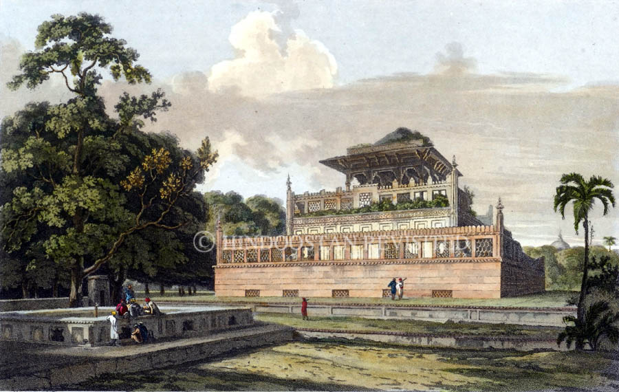 /data/Original Prints/Noteable Artists and Works/MAUSOLEUM OF THE RANEE WIFE OF EMPEROR JEHANGIRE NEAR ALLAHABAD.jpg